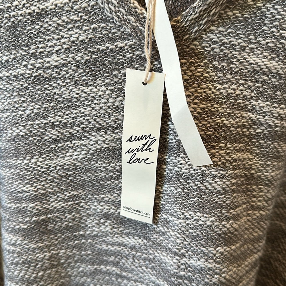 NWT LoveStich Gray Poncho Hoodie - Picture 5 of 8
